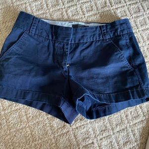 J crew chino navy shorts. Size 0